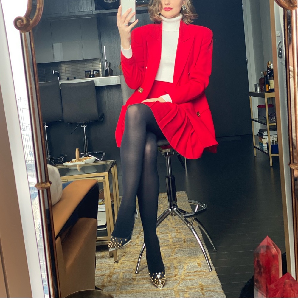Vintage Tahari Red two piece suit
